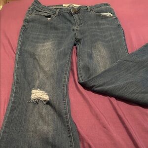 Distressed Blue Jeans for Women